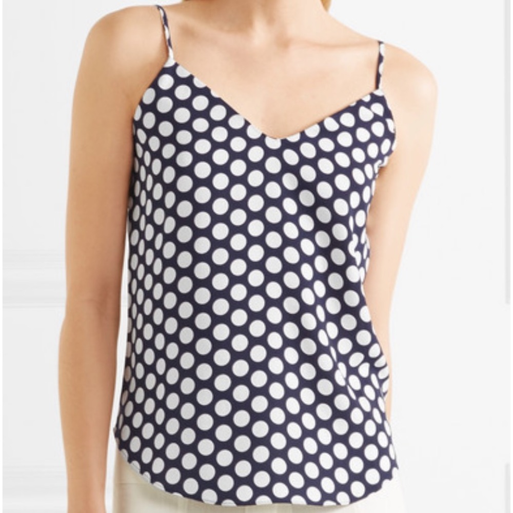 J.Crew Dolly Polka-Dot Crepe Camisole